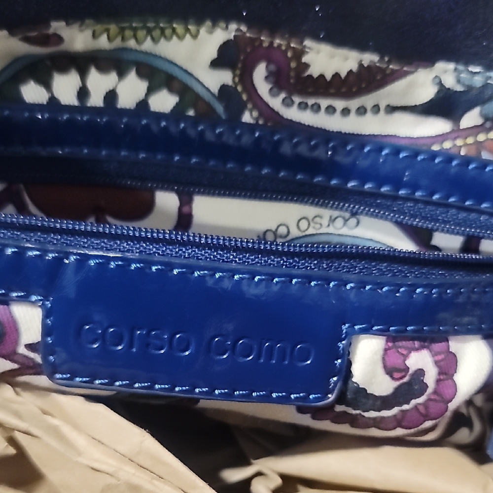Corso Como Metallic Purple and Brown Tote - Picture 2 of 8